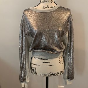 NWT Free People Sequin Sweatshirt XS